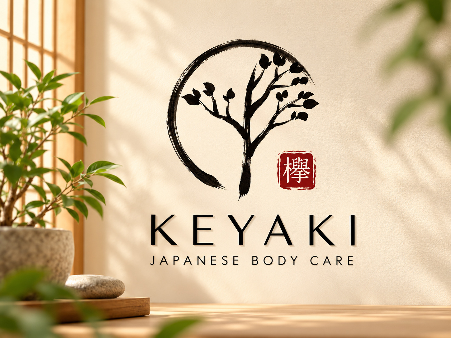 Ilustración ambiental inspirada en el emblema de KEYAKI